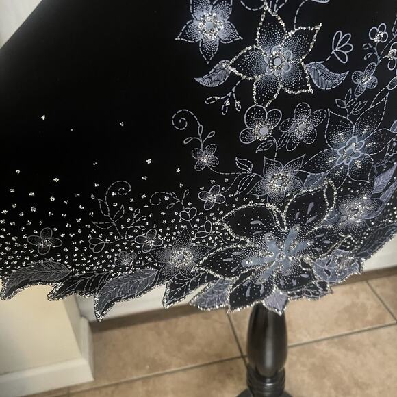 Libian USA Y2K Whimsygoth Sparkly Floral Print Mini Dress Black Size Large Fairy - Picture 5 of 11